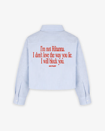 Boxy Striped Shirt Girls - I Will Block You