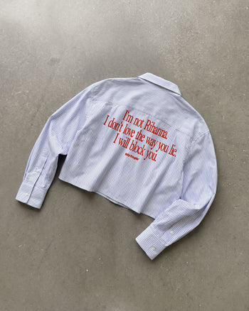 Boxy Striped Shirt Girls - I Will Block You