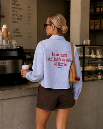 Boxy Striped Shirt Girls - I Will Block You