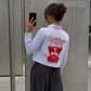 Boxy Striped Shirt Girls - Love is more powerful than hate