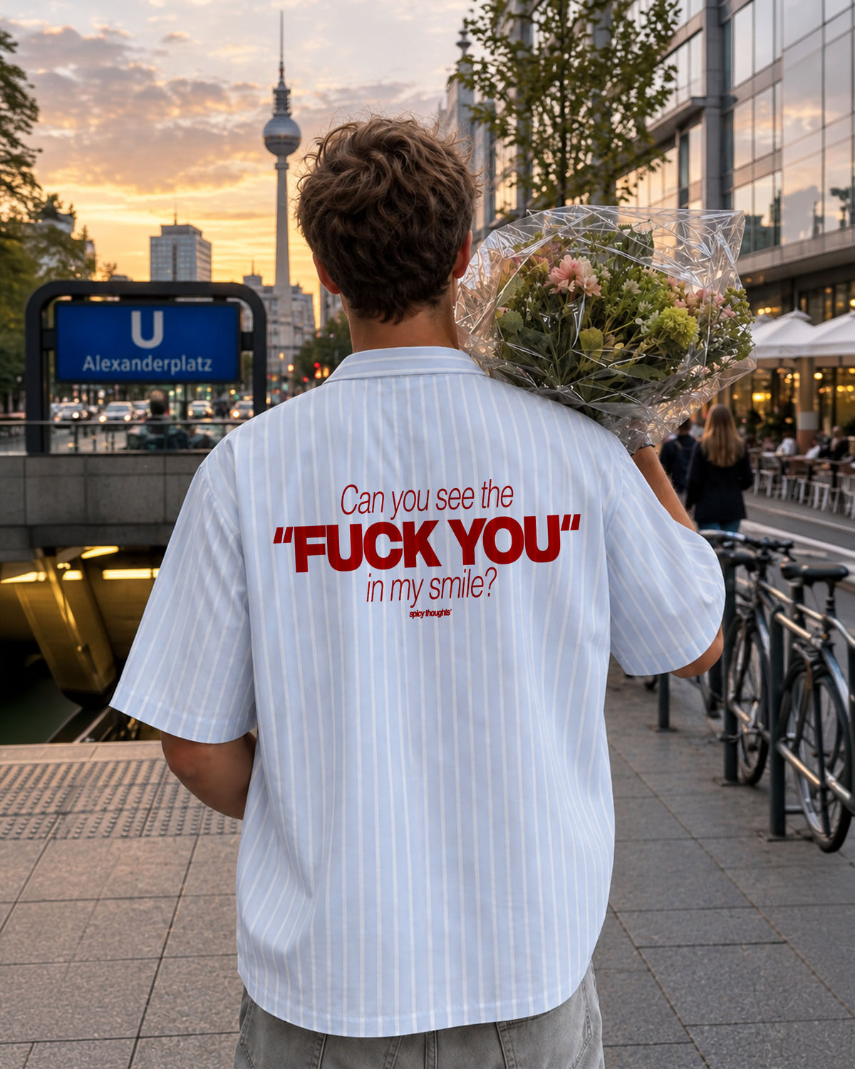Boxy Short Sleeve Shirt - Can you see the fuck you in my smile