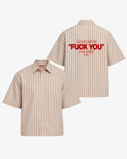 Boxy Short Sleeve Shirt - Can you see the fuck you in my smile