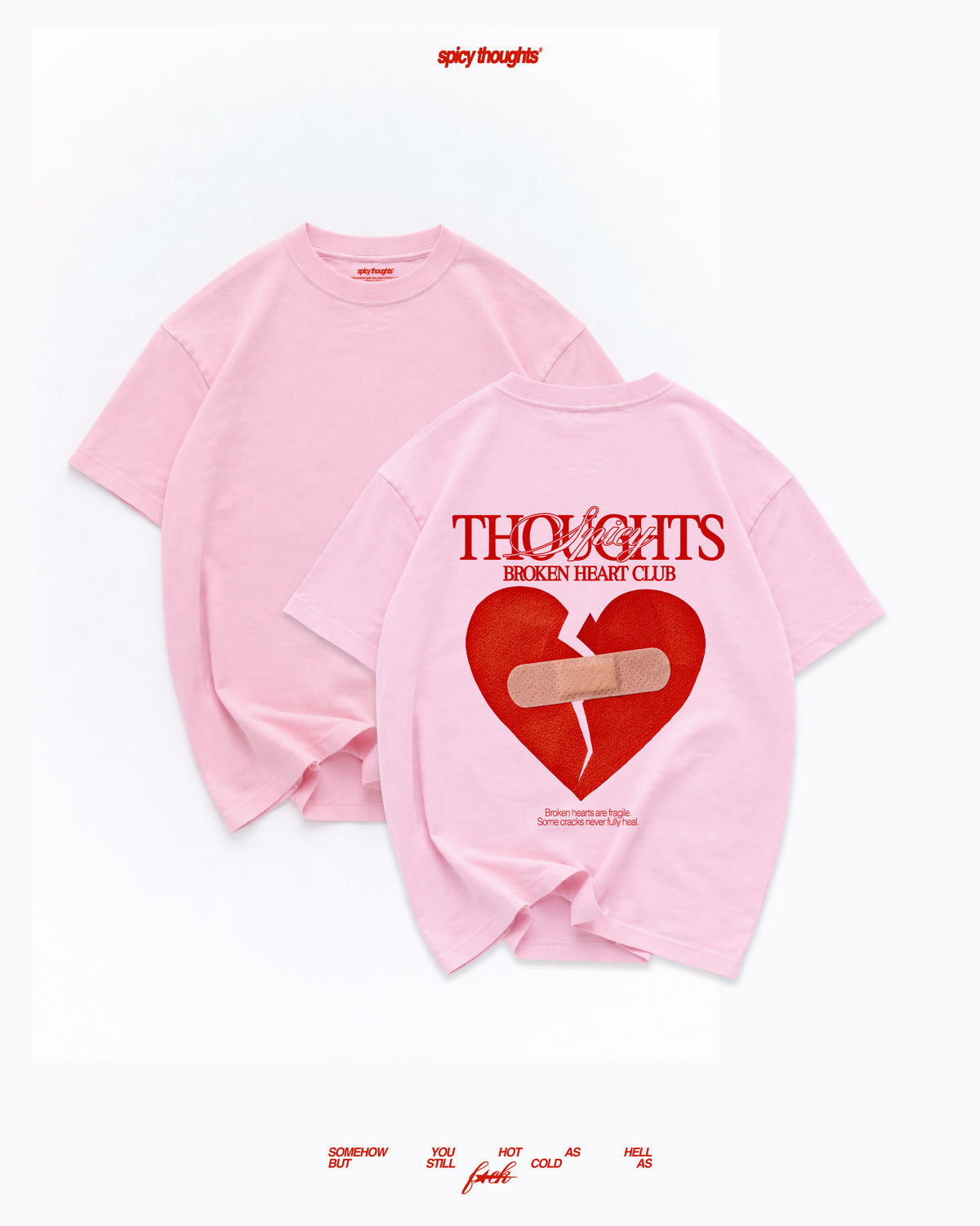 Heavy Oversized Tee - Broken Heart Club
