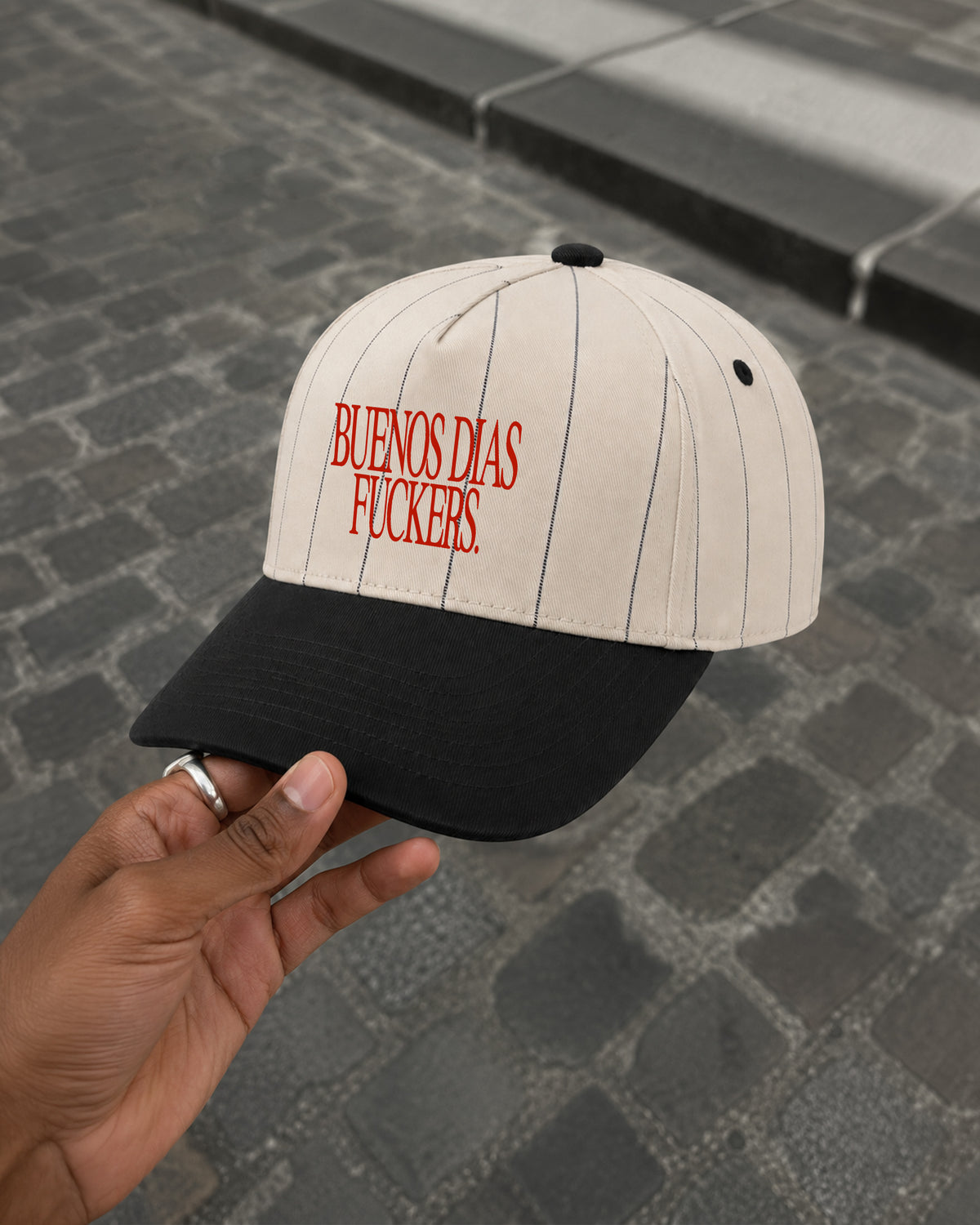 Cap Pinstripe - Buenos Dias Fuckers