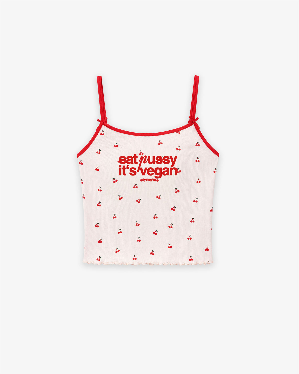 Rib Top Cherry - Eat Pussy It’s Vegan