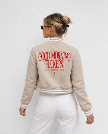 College Sweat Jacket Girls - Good Morning Fuckers