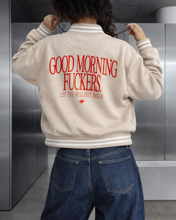 College Sweat Jacket Girls - Good Morning Fuckers