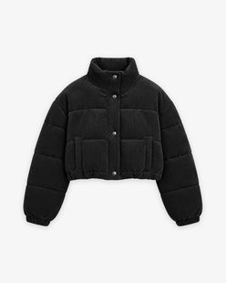 Cropped Corduroy Puffer Jacket Girls