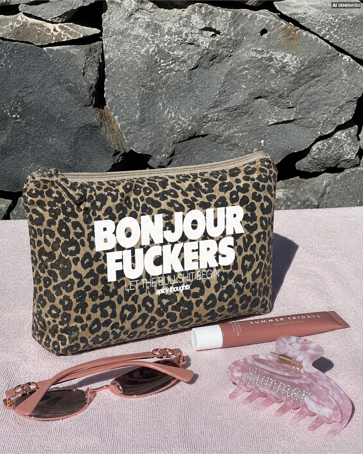 Cosmetic Bag Leopard - Bonjour Fuckers