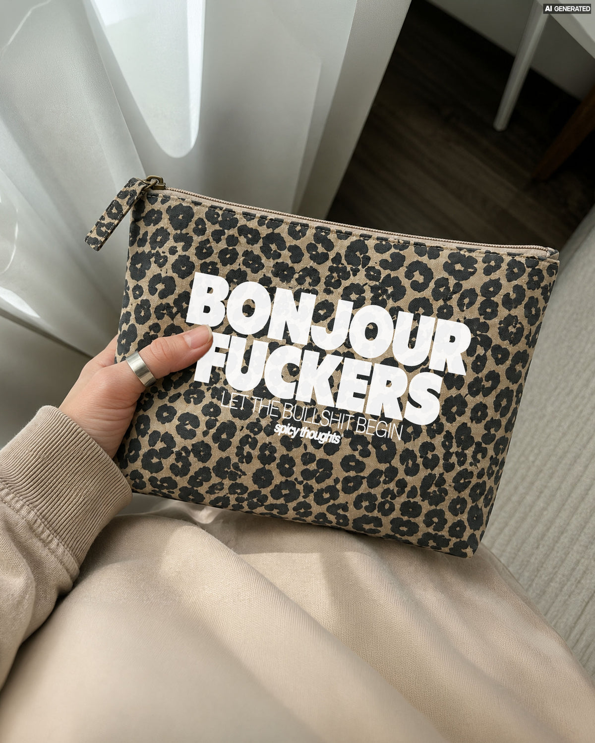 Cosmetic Bag Leopard - Bonjour Fuckers