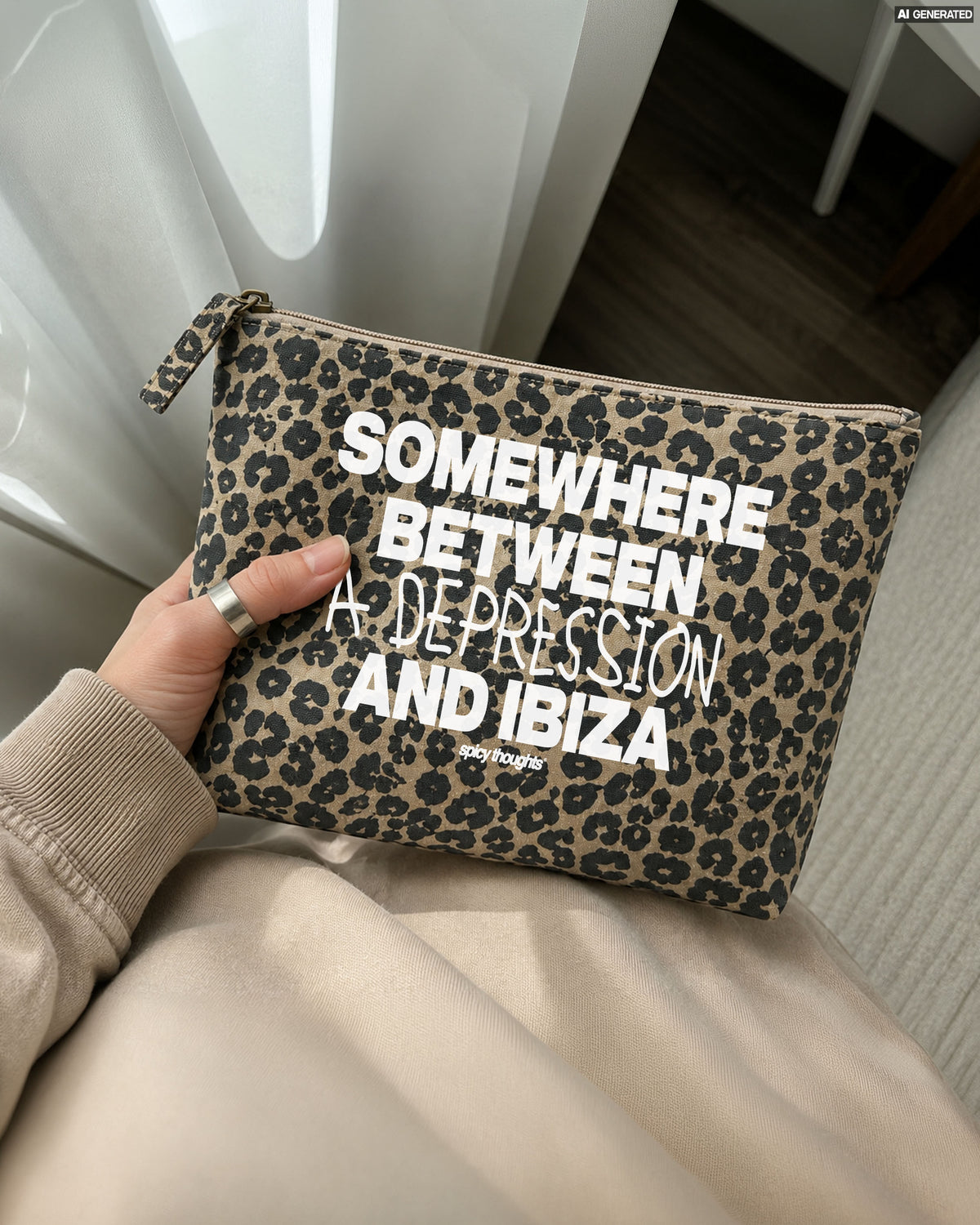 Cosmetic Bag Leopard - Somewhere Between Depression And Ibiza