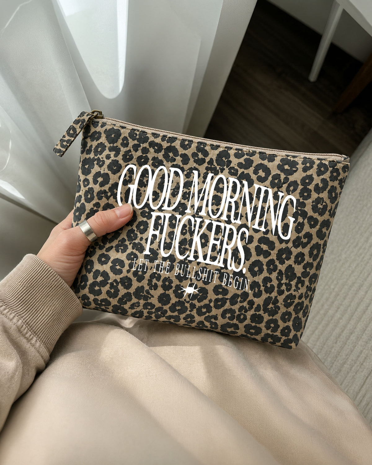 Cosmetic Bag Leopard - Good Morning Fuckers