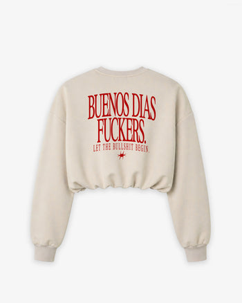 Cropped Crewneck Girls - Buenos Dias Fuckers