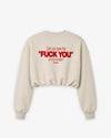 Cropped Crewneck Girls - Can you see the fuck you in my smile