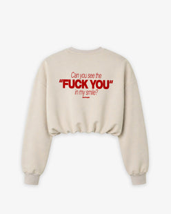 Cropped Crewneck Girls - Can you see the fuck you in my smile