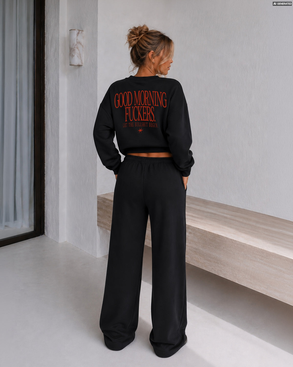 Cropped Crewneck Girls - Good Morning Fuckers