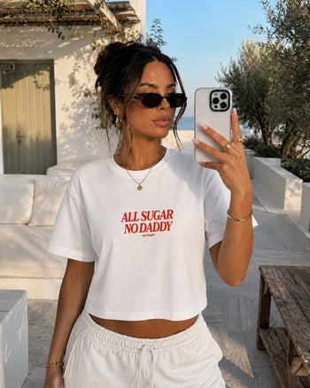 Oversize Cropped Tee - All Sugar No Daddy