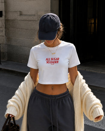Oversize Cropped Tee - All Sugar No Daddy