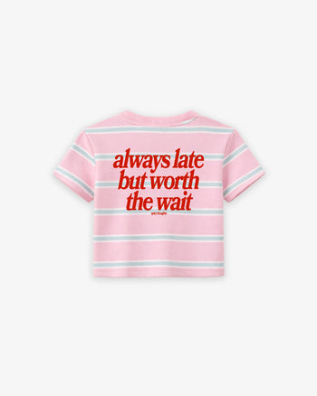 Cropped Tee Stripe - Always Late