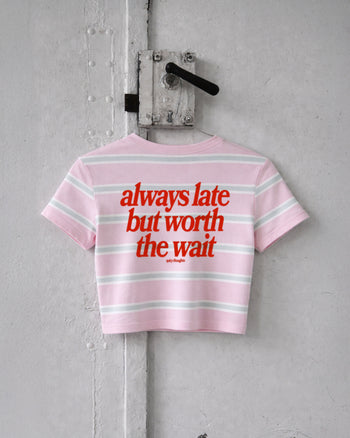 Cropped Tee Stripe - Always Late