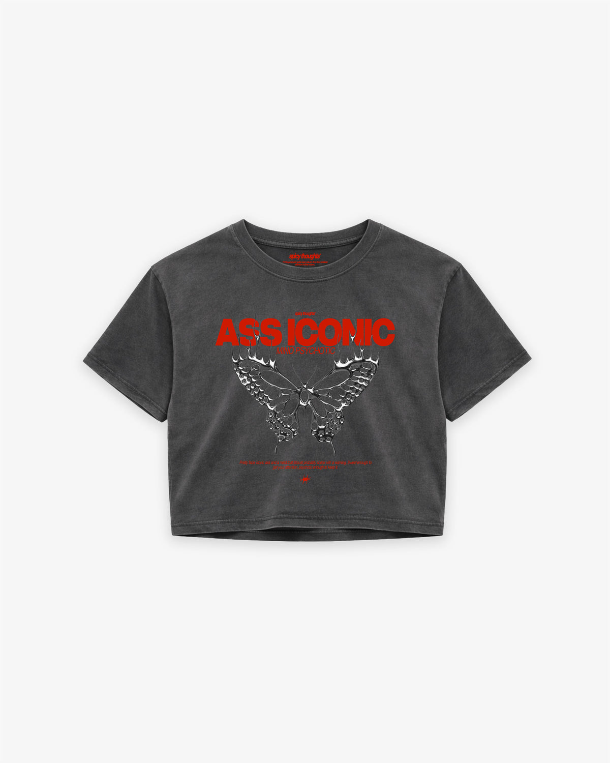 Cropped Tee - Ass Iconic, Mind Psychotic