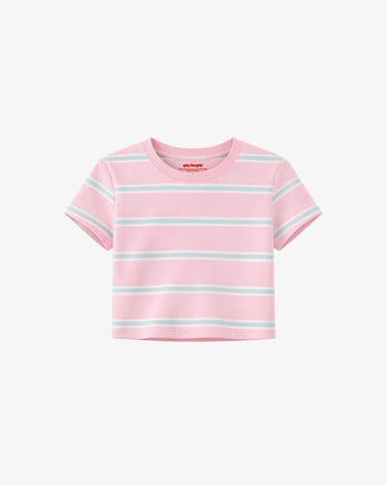 Cropped Tee Stripe - Always Late