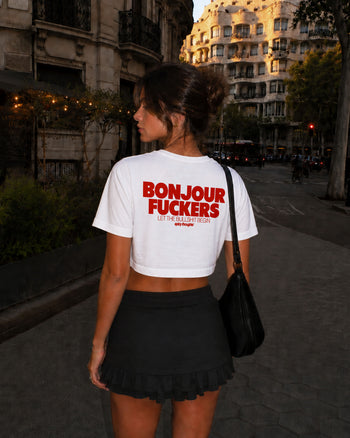 Cropped Tee - Bonjour Fuckers
