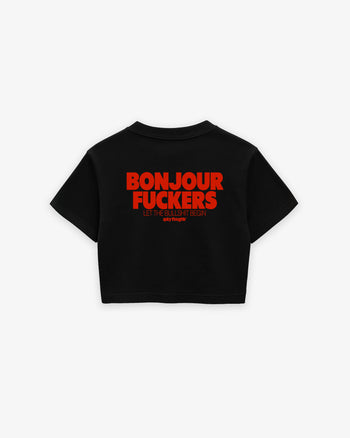 Cropped Tee - Bonjour Fuckers