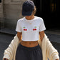 Cropped Tee - Cherry