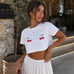 Cropped Tee - Cherry