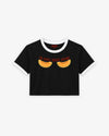Cropped Tee Two Tone - Big Boobs, Bigger Dreams