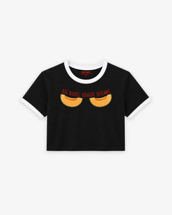 Cropped Tee Two Tone - Big Boobs, Bigger Dreams