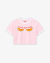 Cropped Tee Two Tone - Big Boobs, Bigger Dreams