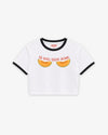 Cropped Tee Two Tone - Big Boobs, Bigger Dreams