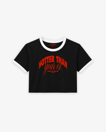 Cropped Tee Two Tone - Hotter Than Your Ex Sweet Than Your Next
