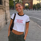 Cropped Tee Two Tone - I Don’t Make Mistakes