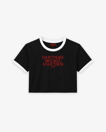 Cropped Tee Two Tone - I Don’t Make Mistakes