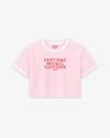 Cropped Tee Two Tone - I Don’t Make Mistakes