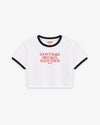 Cropped Tee Two Tone - I Don’t Make Mistakes
