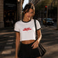 Cropped Tee Two Tone - I Only Accept Apologies In Cash