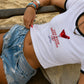 Cropped Tee Two Tone - Save Water Drink Martinis