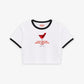 Cropped Tee Two Tone - Save Water Drink Martinis