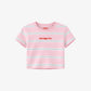 Cropped Tee Stripe - Dad’s Biggest Flex