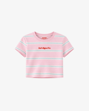 Cropped Tee Stripe - Dad’s Biggest Flex