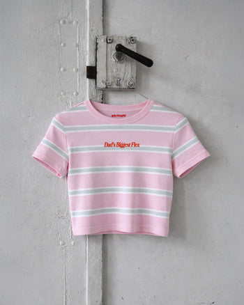 Cropped Tee Stripe - Dad’s Biggest Flex