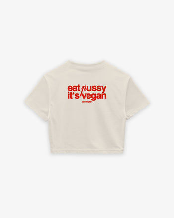 Cropped Tee - Eat Pussy It’s Vegan