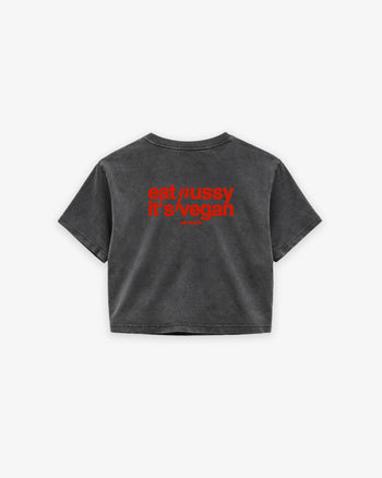 Cropped Tee - Eat Pussy It’s Vegan