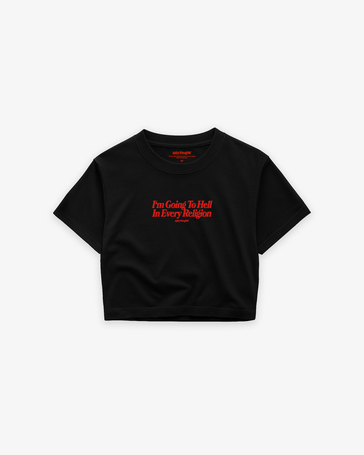 Cropped Tee - I'm Going To Hell In Every Religion