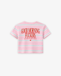 Cropped Tee Stripe - Good Morning Fuckers