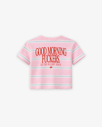 Cropped Tee Stripe - Good Morning Fuckers